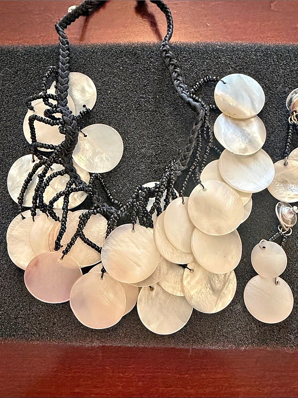 Chico’s Shell Disc Statement Necklace
